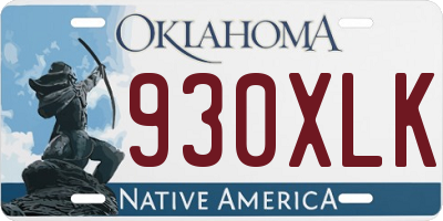 OK license plate 930XLK