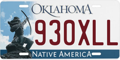 OK license plate 930XLL