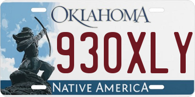 OK license plate 930XLY
