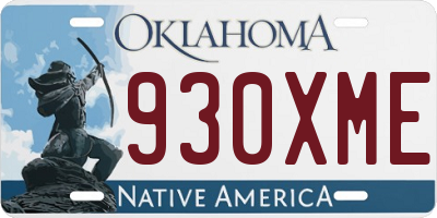 OK license plate 930XME