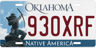 OK license plate 930XRF