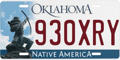 OK license plate 930XRY