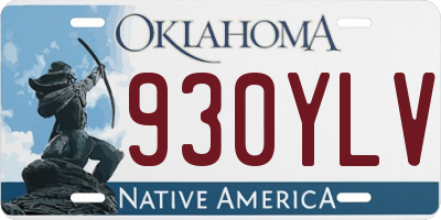 OK license plate 930YLV