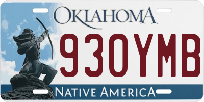 OK license plate 930YMB