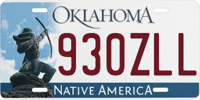 OK license plate 930ZLL
