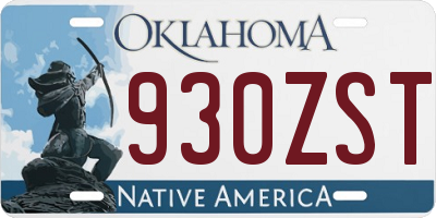OK license plate 930ZST