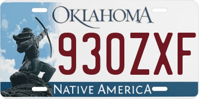 OK license plate 930ZXF