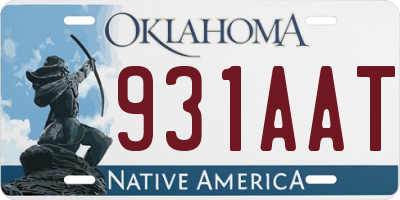 OK license plate 931AAT