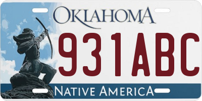 OK license plate 931ABC