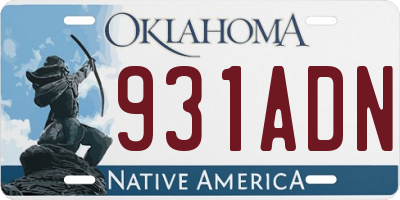 OK license plate 931ADN