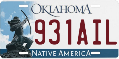 OK license plate 931AIL
