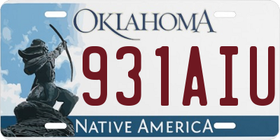 OK license plate 931AIU
