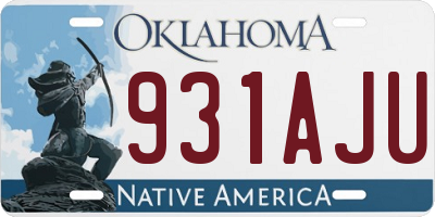 OK license plate 931AJU