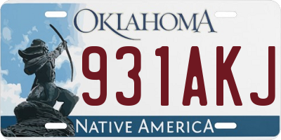 OK license plate 931AKJ