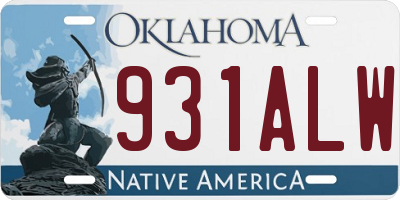 OK license plate 931ALW