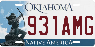 OK license plate 931AMG