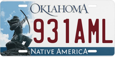 OK license plate 931AML