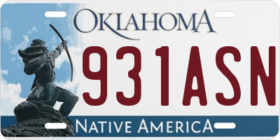 OK license plate 931ASN