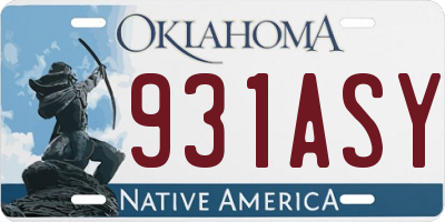 OK license plate 931ASY