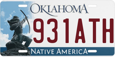 OK license plate 931ATH
