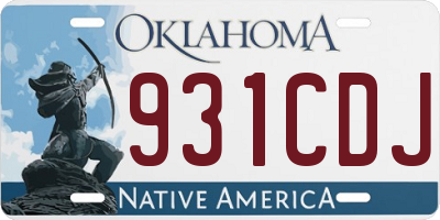 OK license plate 931CDJ