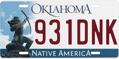 OK license plate 931DNK