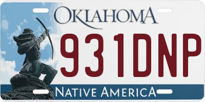 OK license plate 931DNP