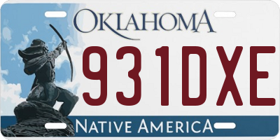 OK license plate 931DXE