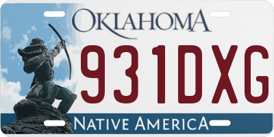 OK license plate 931DXG