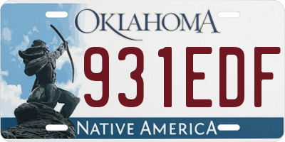 OK license plate 931EDF