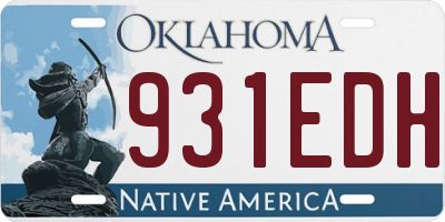 OK license plate 931EDH