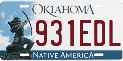 OK license plate 931EDL