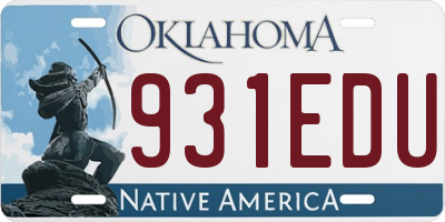 OK license plate 931EDU
