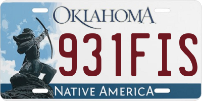 OK license plate 931FIS