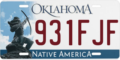 OK license plate 931FJF