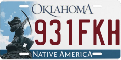 OK license plate 931FKH