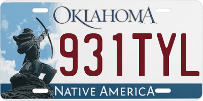 OK license plate 931TYL