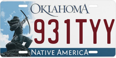 OK license plate 931TYY