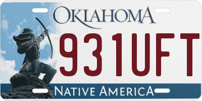 OK license plate 931UFT