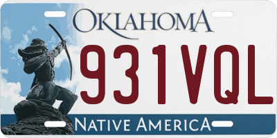 OK license plate 931VQL