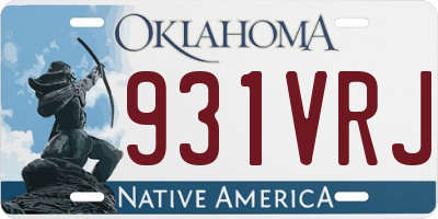 OK license plate 931VRJ