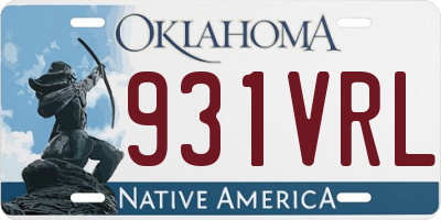 OK license plate 931VRL