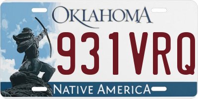 OK license plate 931VRQ