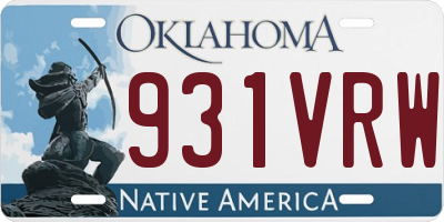 OK license plate 931VRW
