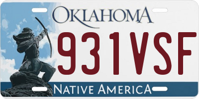 OK license plate 931VSF