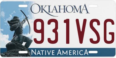 OK license plate 931VSG