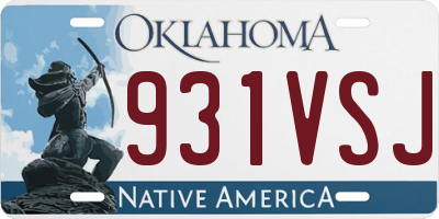 OK license plate 931VSJ