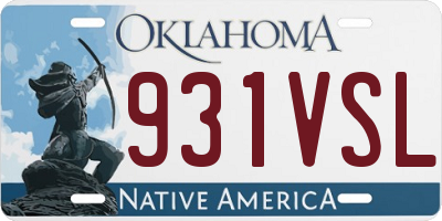OK license plate 931VSL