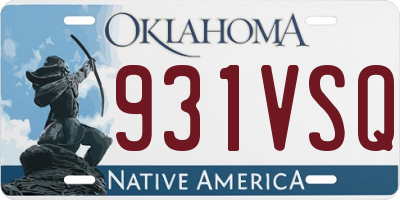 OK license plate 931VSQ