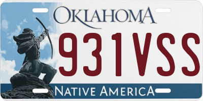 OK license plate 931VSS